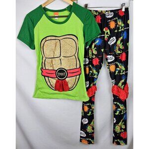 Nickelodeon TMNT Costume Womens Small Teenage Mutant Ninja Turtles Shirt Legging
